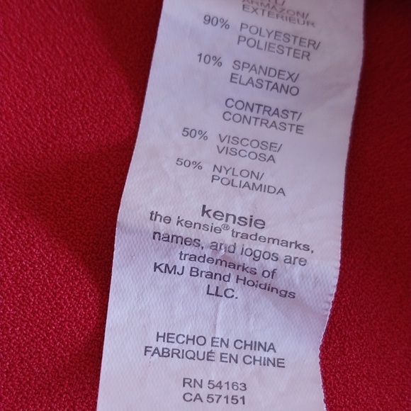 Kensie Red Lace Top Blouse Shirt - Picture 5 of 5